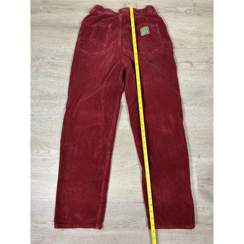 Empyre Y2K Red Corduroy Baggy Straight Cotton Skater Jeans Size S